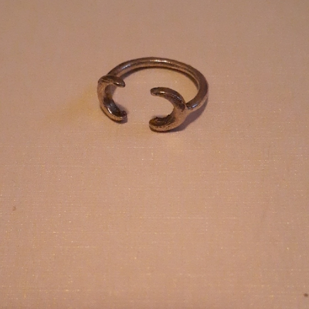 Silver Adjustable Wrench Ring